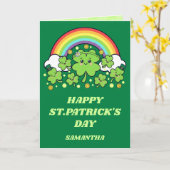Rainbow Cheer St. Patrick’s Day Greeting Card カード (黄色い花)