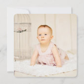 Rainbow Chevron 1st Birthdayフォトカード 招待状 (裏面)