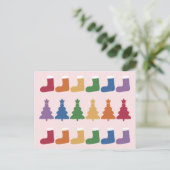 Rainbow Christmas Tree #2 ポストカード (スタンド正面)