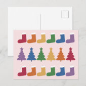 Rainbow Christmas Tree #2 ポストカード (正面/裏面)