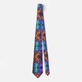 Rainbow Circuit Board Necktie – Colorful Tech Geek ネクタイ (正面)