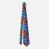 Rainbow Circuit Board Necktie – Colorful Tech Geek ネクタイ (裏面)