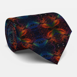 Rainbow Circuit Board Necktie – Colorful Tech Geek ネクタイ