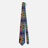Rainbow Circuit Board Necktie – Colorful Tech Geek ネクタイ (正面)