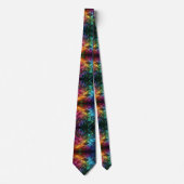 Rainbow Circuit Board Necktie – Colorful Tech Geek ネクタイ (正面)