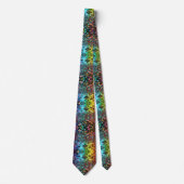Rainbow Circuit Board Necktie – Colorful Tech Geek ネクタイ (正面)