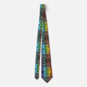 Rainbow Circuit Board Necktie – Colorful Tech Geek ネクタイ (裏面)