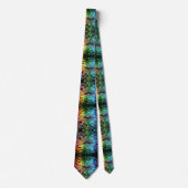 Rainbow Circuit Board Necktie – Colorful Tech Geek ネクタイ (正面)