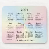 Rainbow Cloud Calendar by Janz マウスパッド (正面)
