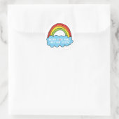 Rainbow Cloud Clip Artが皆様に希望を伝える ラウンドシール (バッグ)