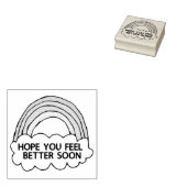 Rainbow Cloud Clip Artが皆様に希望を伝える ラバースタンプ (押印)