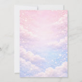 Rainbow Cloud Nine Sky Glitter Gender Reveal  招待状 (裏面)