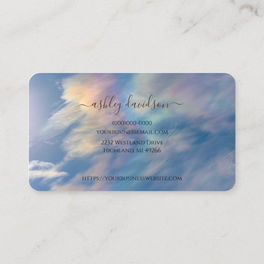 Rainbow Clouds名刺 名刺 (裏面)