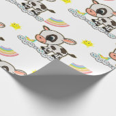Rainbow Clouds Butterfly Wrapping Paper Cow ラッピングペーパー (角)