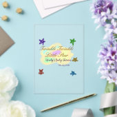 Rainbow clouds twinkle Twinkle Little Star baby アクリル招待状 (インサイチュ (ウェディング))