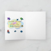 Rainbow clouds twinkle Twinkle Little Star baby カード (内部)