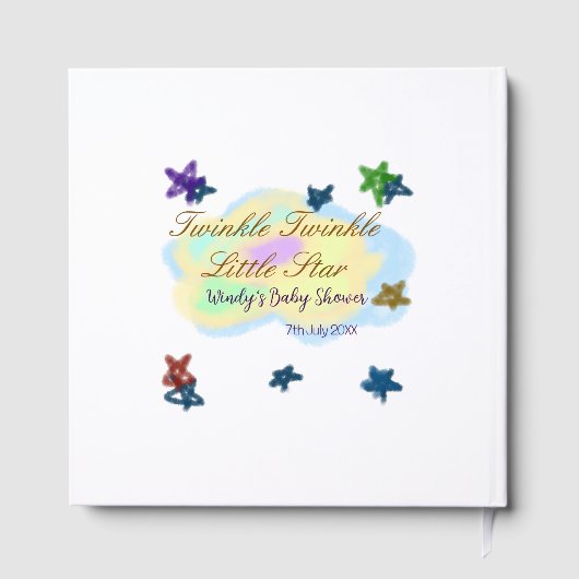 Rainbow clouds twinkle Twinkle Little Star baby ゲストブック (裏面)