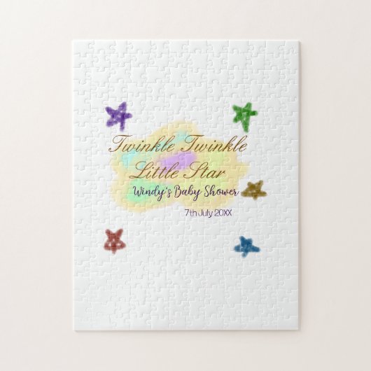 Rainbow clouds twinkle Twinkle Little Star baby ジグソーパズル (縦)