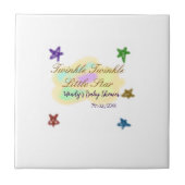 Rainbow clouds twinkle Twinkle Little Star baby タイル (正面)