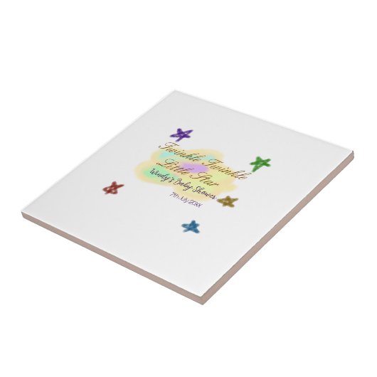 Rainbow clouds twinkle Twinkle Little Star baby タイル (側面)
