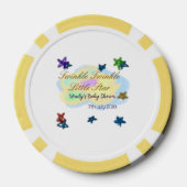 Rainbow clouds twinkle Twinkle Little Star baby ポーカーチップ (裏面)