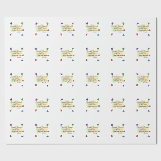 Rainbow clouds twinkle Twinkle Little Star baby ラッピングペーパー (フラット)