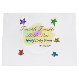 Rainbow clouds twinkle Twinkle Little Star baby ラージペーパーバッグ