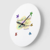 Rainbow clouds twinkle Twinkle Little Star baby ラージ壁時計 (傾斜)