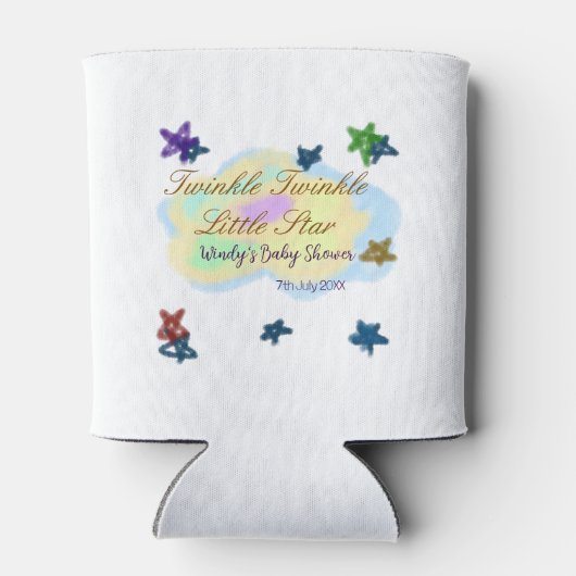Rainbow clouds twinkle Twinkle Little Star baby 缶クーラー (裏面)