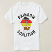 Rainbow Coalition Fred Hampton  Chicago Politics  Tシャツ (デザイン正面)