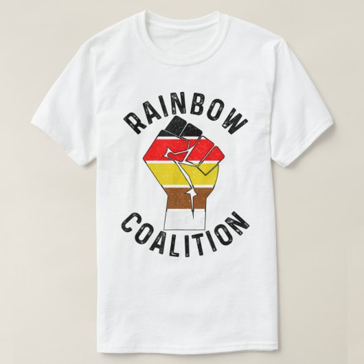 Rainbow Coalition Fred Hampton  Chicago Politics  Tシャツ (デザイン正面)