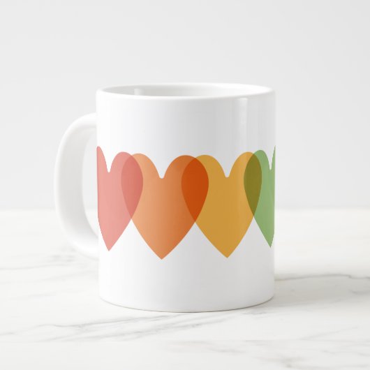 Rainbow 🌸 coffee specialty mug ジャンボコーヒーマグカップ (正面左)