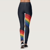 Rainbow Color Stripes Regenbogen Regenbogenfarben レギンス (裏面)