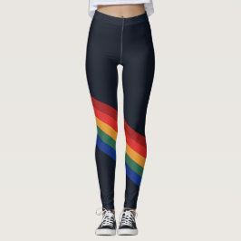 Rainbow Color Stripes Regenbogen Regenbogenfarben レギンス