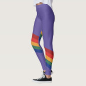 Rainbow Color Stripes Regenbogen Regenbogenfarben レギンス (左)