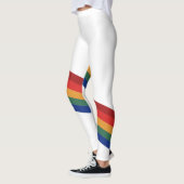 Rainbow Color Stripes Regenbogen Regenbogenfarben レギンス (左)