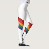Rainbow Color Stripes Regenbogen Regenbogenfarben レギンス (右)