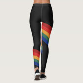 Rainbow Color Stripes Regenbogen Regenbogenfarben レギンス (裏面)