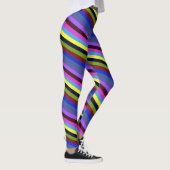 Rainbow Color Stripes Regenbogen Regenbogenfarben レギンス (右)