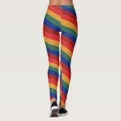 Rainbow Color Stripes Regenbogen Regenbogenfarben レギンス (裏面)