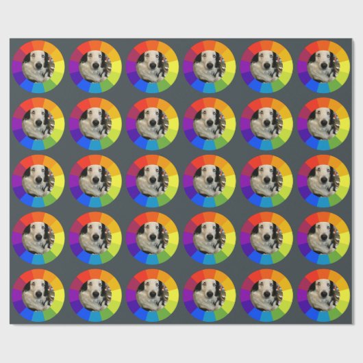 Rainbow Color Wheel ラッピングペーパー (フラット)