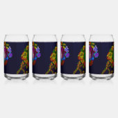 Rainbow Colored Floral ガラス缶 (右)