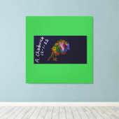 Rainbow Colored Floral  キャンバスプリント (インサイチュ (ウッドフロア))