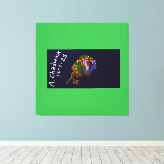 Rainbow Colored Floral  キャンバスプリント (インサイチュ (ウッドフロア))