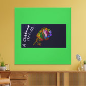 Rainbow Colored Floral  キャンバスプリント (インサイチュ (リビング))