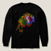 Rainbow Colored Floral トライブレンドTシャツ (デザイン背面)