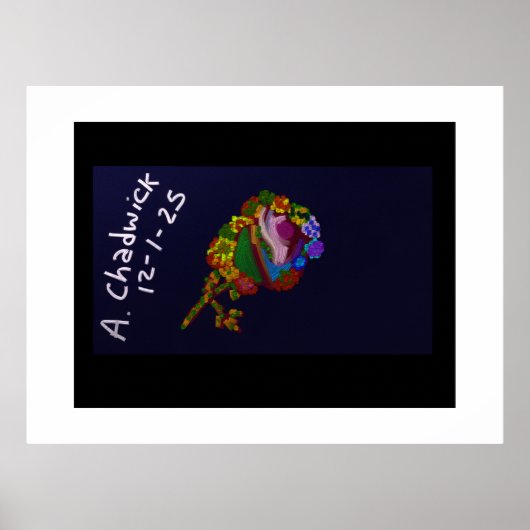 Rainbow Colored Floral ポスター (正面)