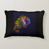 Rainbow Colored Floral Accent Pillow アクセントクッション (裏面)