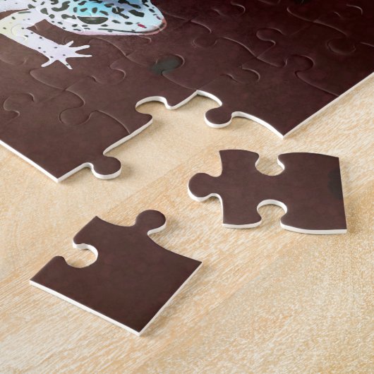 Rainbow colored gecko ジグソーパズル (側面)