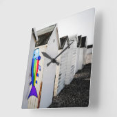 Rainbow Colored Kite スクエア壁時計 (傾斜)